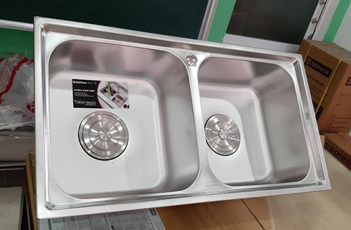 son20ha20s8220x1-3-2 Chậu Sơn Hà 304 Premium S82 X1.3 (82x44cm-Inox xước) Chính Hãng 2