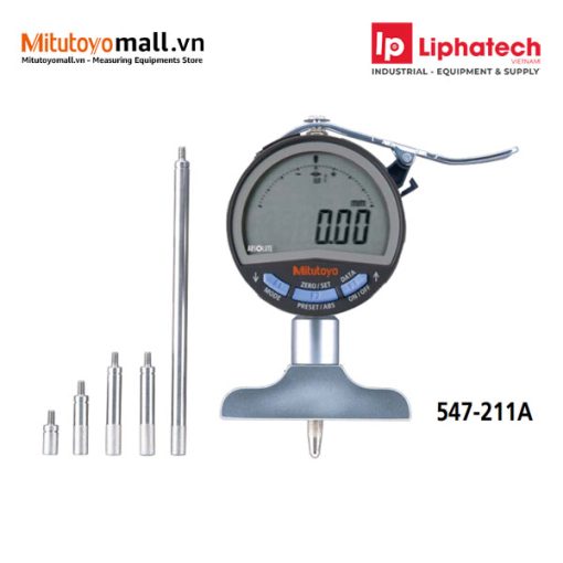 Đồng hồ thước đo sâu điện tử 0-200mm/0.01mm 547-211A Mitutoyo Depth Gage 1