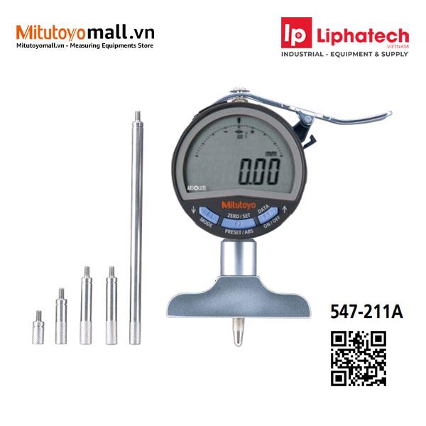 Đồng hồ thước đo sâu điện tử 0-200mm/0.01mm 547-211A Mitutoyo Depth Gage 2