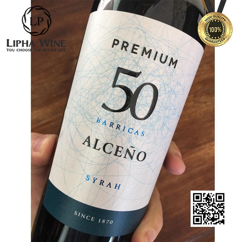 Rượu vang đỏ Tây Ban Nha ALCENO PREMIUM 50 BARRICAS SYRAH
