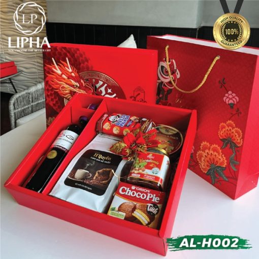 Set hộp quà tết quà tặng rượu vang sang trọng chất lượng LiphaGift ALH002 1