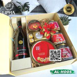 Set hộp quà tết - quà tặng rượu vang sang trọng chất lượng LiphaGift ALH005