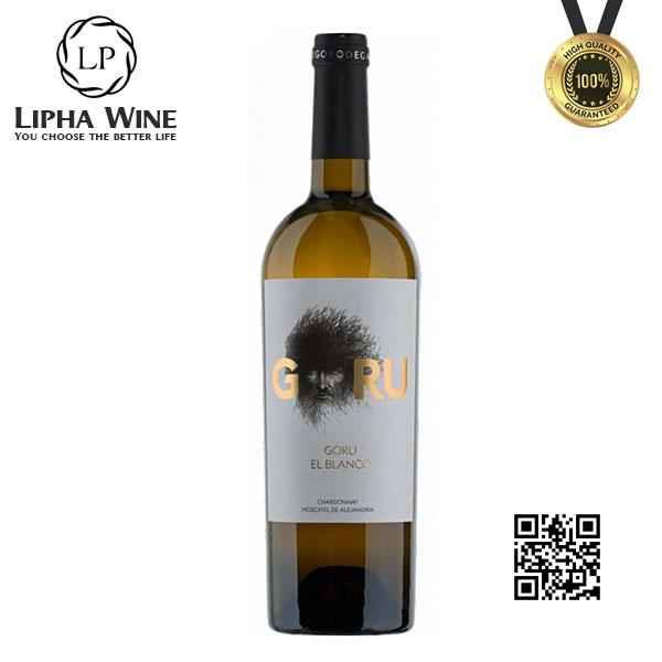 Rượu vang trắng Tây Ban Nha GORU BLANCO (Vàng óng ả - tinh tế)