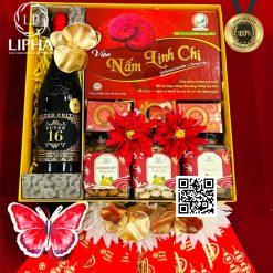 SET QUÀ BÌNH AN hộp quà tặng - quà tết rượu vang sang trọng chất lượng LP-121