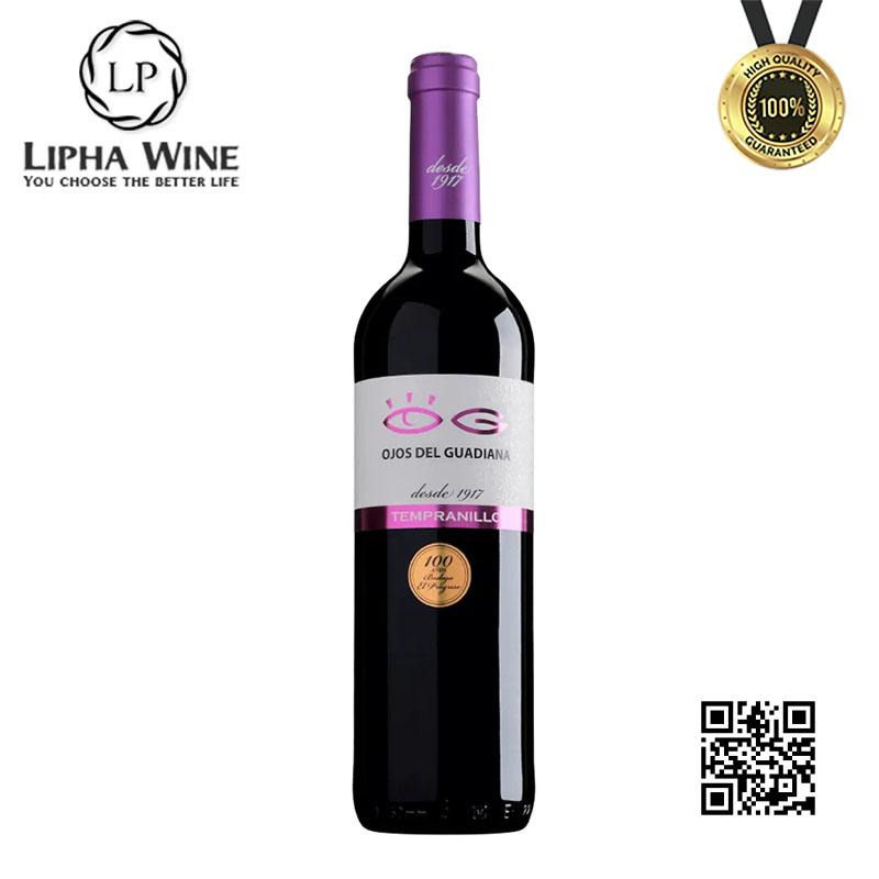 Rượu vang đỏ Tây Ban Nha OJOS DEL GUADINA TEMPRANILLO 2022 Rượu vang đỏ Tây Ban Nha OJOS DEL GUADINA TEMPRANILLO 2022