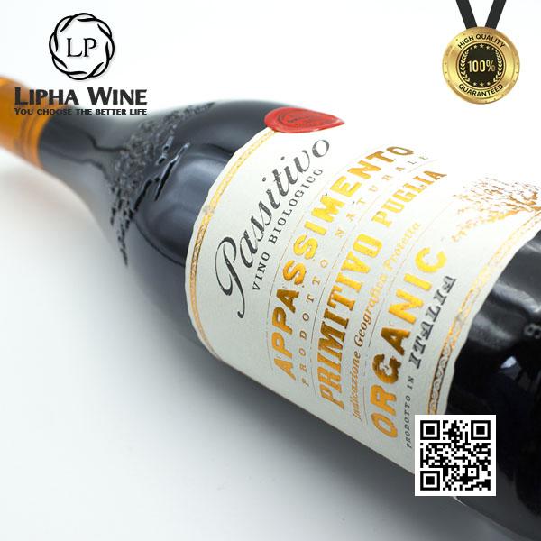 Rượu vang đỏ Ý PASSITIVO APPASSIMENTO PRIMITIVO ORGANIC (Mịn Êm - Hậu ngọt thanh) 8