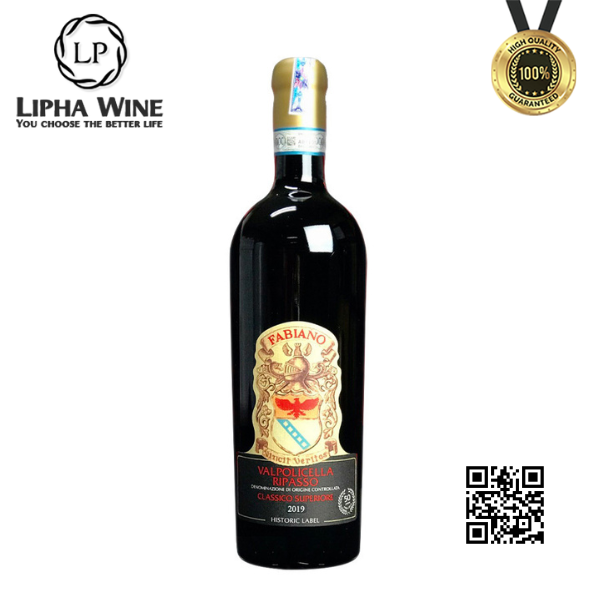 Rượu vang đỏ Ý FABIANO RIPASSO (Tannin khá tốt, acidity tốt. Hậu vị dài)