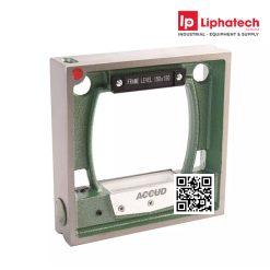Thước thủy nivo khung 200x200x42mm-0.02mm/m 711-008-02 Accud chính hãng