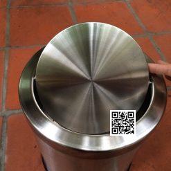 Bán Thùng Rác Inox Tphcm Tròn Nắp Lật A36-H Chính Hãng