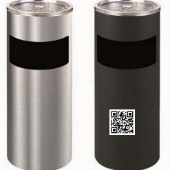 Thùng Rác Inox A35-A (Có Gạt Tàn Thuốc Lá) Chính Hãng