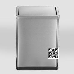 Thùng Rác Inox Vuông Nắp Lật Văn Phòng A36-F Chính Hãng