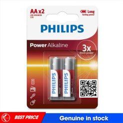 Pin Kiềm Power Alkaline 1.5V Aa Philips Lr6P2B/97 Chính Hãng (Vỉ 2 Viên)