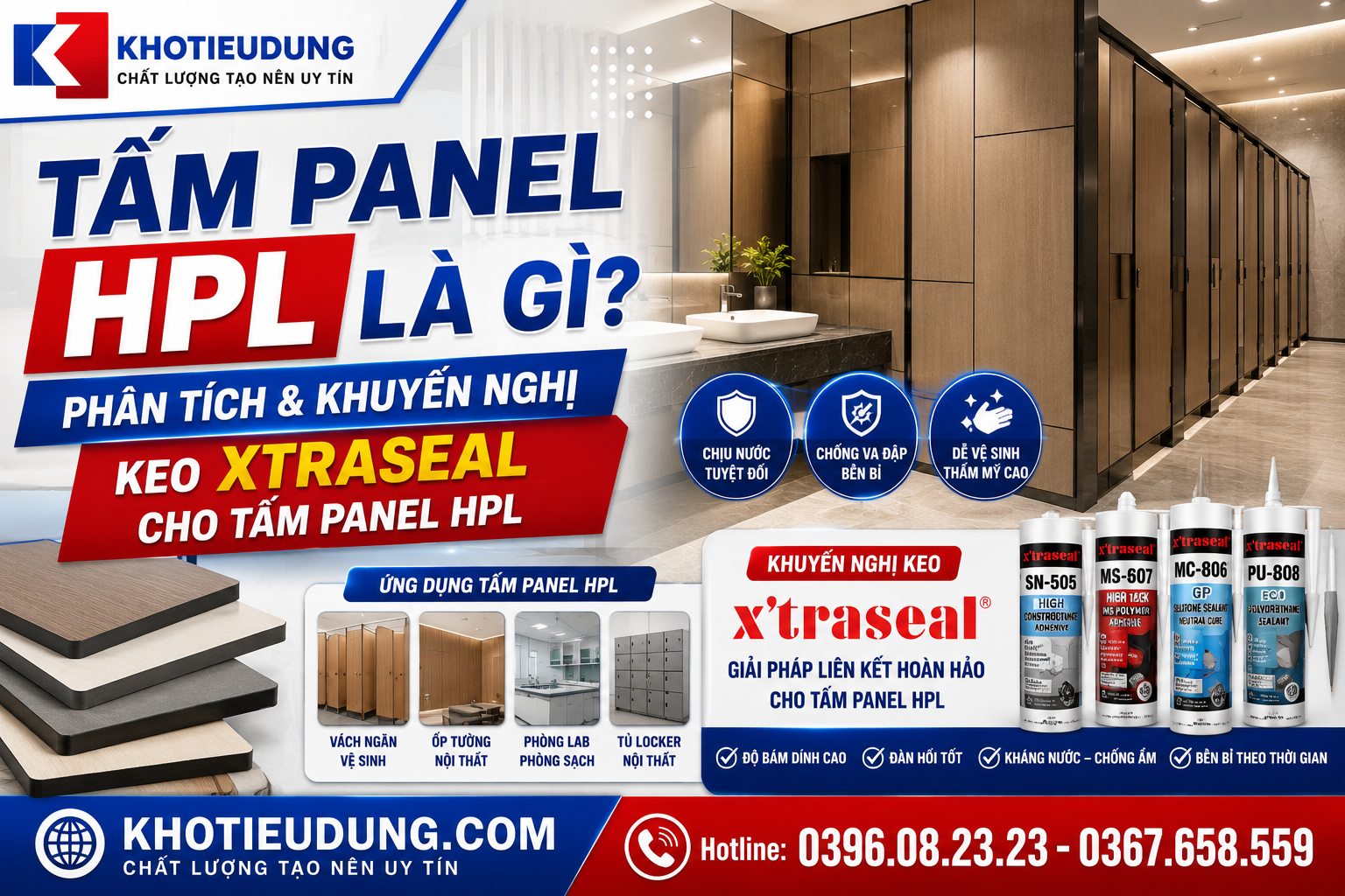 Tấm panel HPL là gì? Phân tích & Khuyến nghị keo Xtraseal cho tấm panel HPL 7 Tấm panel HPL là gì? Phân tích & Khuyến nghị keo Xtraseal cho tấm panel HPL 6